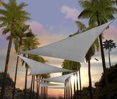 Amgo 24' x 24' x 24' Grey Triangle Sun Shade Sail front view