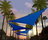 Amgo Triangle Sun Shade Sail 10' x 10' x 10' in blue
