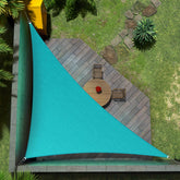 Amgo Turquoise Triangle Shade Sail front view
