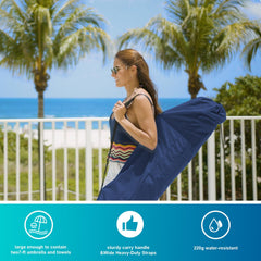 AMMSUN Beach Umbrella Carry Bag side view showing adjustable strap