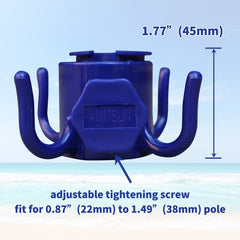 AMMSUN Beach Umbrella Hook holding towels and bags