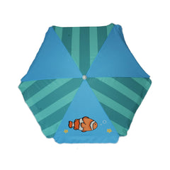 AMMSUN Kids Beach Umbrella canopy open showing 5ft size