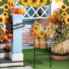 Amyhill Fall Garden Stake side view showing metal construction