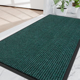 Amyracel Front Door Mat 4' x 2' green double stripe front view