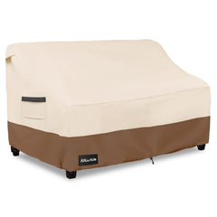 ANartcle 2-Seater Patio Loveseat Cover in beige and brown