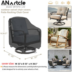 ANartcle patio chair cover with padded handles