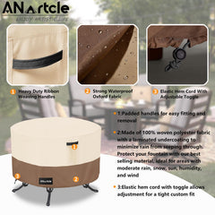 ANartcle Round Patio Table Cover 50-inch in storage bag