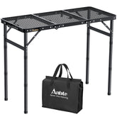 Anbte Folding Grill Table adjustable height black model front view