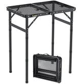 Anbte Folding Grill Table front view showing adjustable height