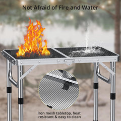 Anbte Folding Grill Table portable size comparison