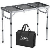 Anbte Folding Grill Table silver model front view