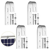 Anbte Solar Panel Mounting Brackets set, 4PCS, Silver