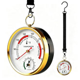 Andelov Sauna Thermometer and Hygrometer Combo front view in gold