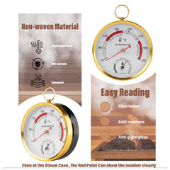 Andelov Sauna Thermometer hygrometer showing humidity level