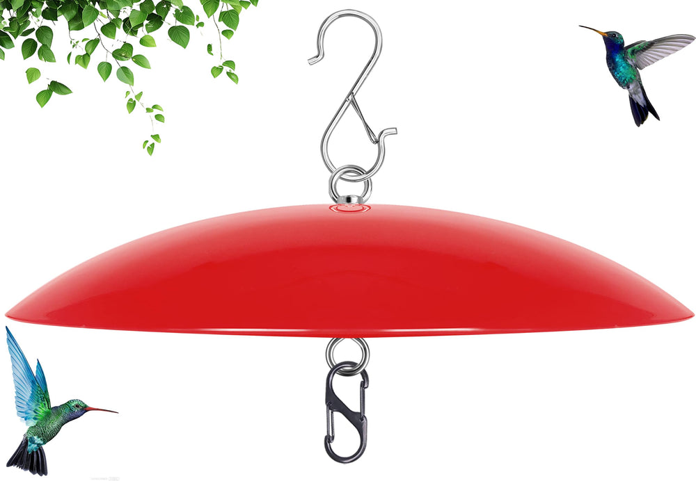 andergi 13 inch Hummingbird Feeder Dome Guard in bright red