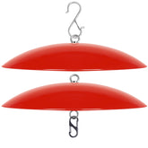 andergi Hummingbird Feeder Dome Guard bright red front view