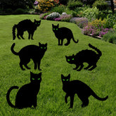 Anditoy Halloween Black Cat Yard Sign front view