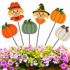 Anglechic 12-inch fall yard stake featuring a pumpkin design