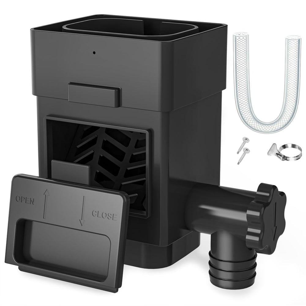 Anivia Rain Barrel Diverter Kit front view with hose