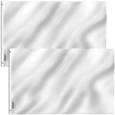 Anley 3x5 ft solid white flag front view