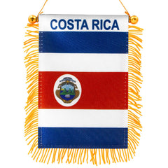 Anley 4x6 inch Costa Rica Fringy Hanging Flag front view
