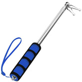 Anley 5 Feet Telescopic Handheld Flagpole blue model front view