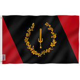 Anley Black American Heritage Flag 3x5 ft front view