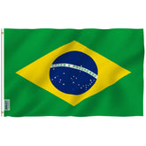 Anley Brazil Flag 3x5 ft front view with vibrant colours
