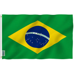 Anley Brazil Flag 3x5 ft front view with vibrant colours