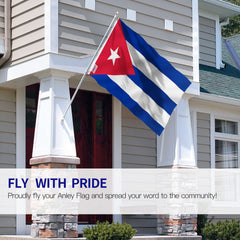 Anley Cuba Flag 3x5 ft with double-stitched edges