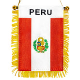 Anley Peru Fringy Flag 4 X 6 inch mini banner with vibrant colors