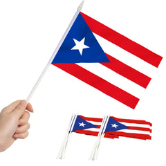 Anley Puerto Rico Mini Flag front view with spear top