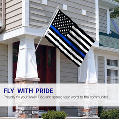 Anley Thin Blue Line flag with brass grommets