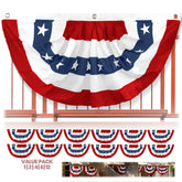 Anley US National Pleated Fan Flag 3x6 ft vibrant colours front view