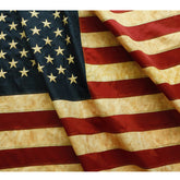 Anley Vintage Style American Flag 3x5 ft front view with tea-stained design