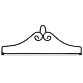 Anley wrought iron garden flag hanger front view with black matte finish