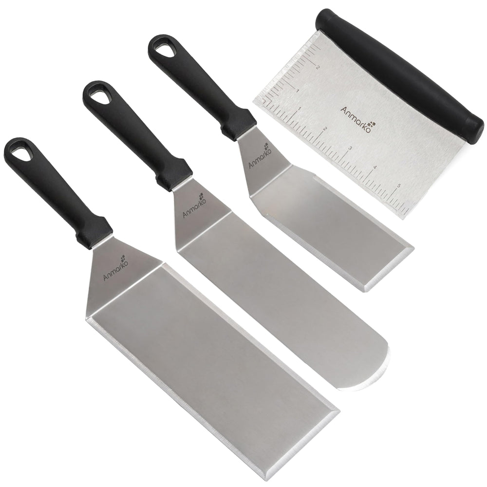 Anmarko Metal Spatula Griddle Accessories Set including multiple spatulas