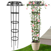 Anothera 65 Inch Garden Trellis with mushroom top front view