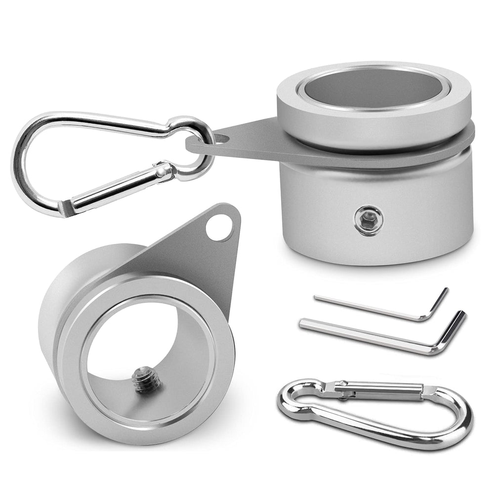 Anovo 1.25-inch flag pole ring front view with carabiner