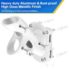 Anovo Flag Pole Holder installation hardware including screws and anchors