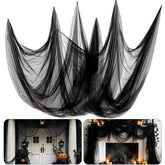 ANPHSIN 40x10ft black ultra-fine mesh mosquito net front view