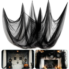 ANPHSIN 40x10ft black ultra-fine mesh mosquito net front view