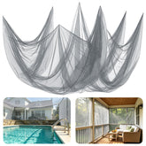 ANPHSIN 65x10ft gray mosquito net front view