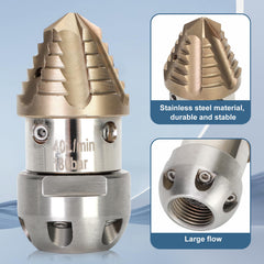 Anrain 3/8 NPT Sewer Jetter Nozzle with packaging