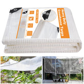Ansgery 16 Mil Greenhouse Cover clear plastic tarp front view
