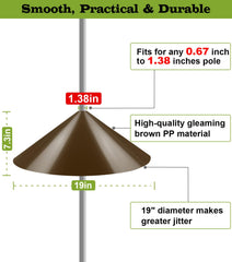 Ansionsol squirrel baffle installation on bird feeder pole