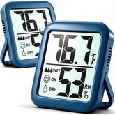 Antonki 2 Pack Indoor Hygrometer Thermometer front view with large LCD display
