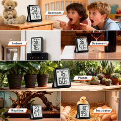 Antonki Digital Room Thermometer Hygrometer in nursery setting