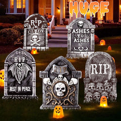 ANYGIFT Halloween Tombstones outdoor decor set front view