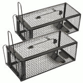 Anyhall 2-Pack live cage trap for rodents front view